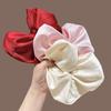 Love Large Satin Hair Scrunchies Cloth Exaggerated Hair Ring Fashion Heart Hair Rope  Party