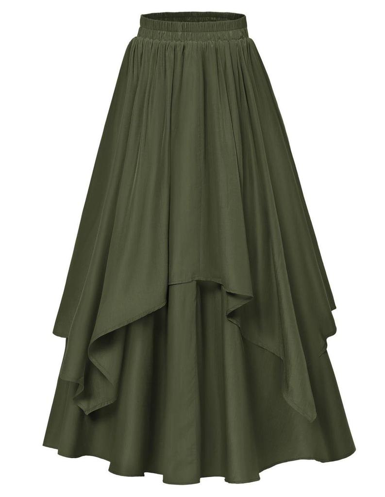 «Модный европейский и американский костюм на Хэллоуин»: Юбка женская нестандартной длины средней длины с эластичной талией