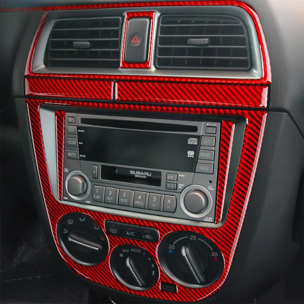 Carbon Fiber Style Center Console Sticker for Subaru Impreza WRX STI 2002-2004 LHD RHD Interior Trim Cover
