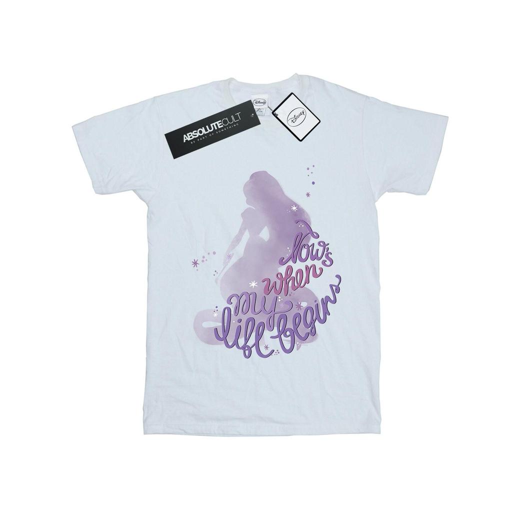 Disney Womens/Ladies Tangled Now´s When My Life Begins Cotton Boyfriend T-Shirt