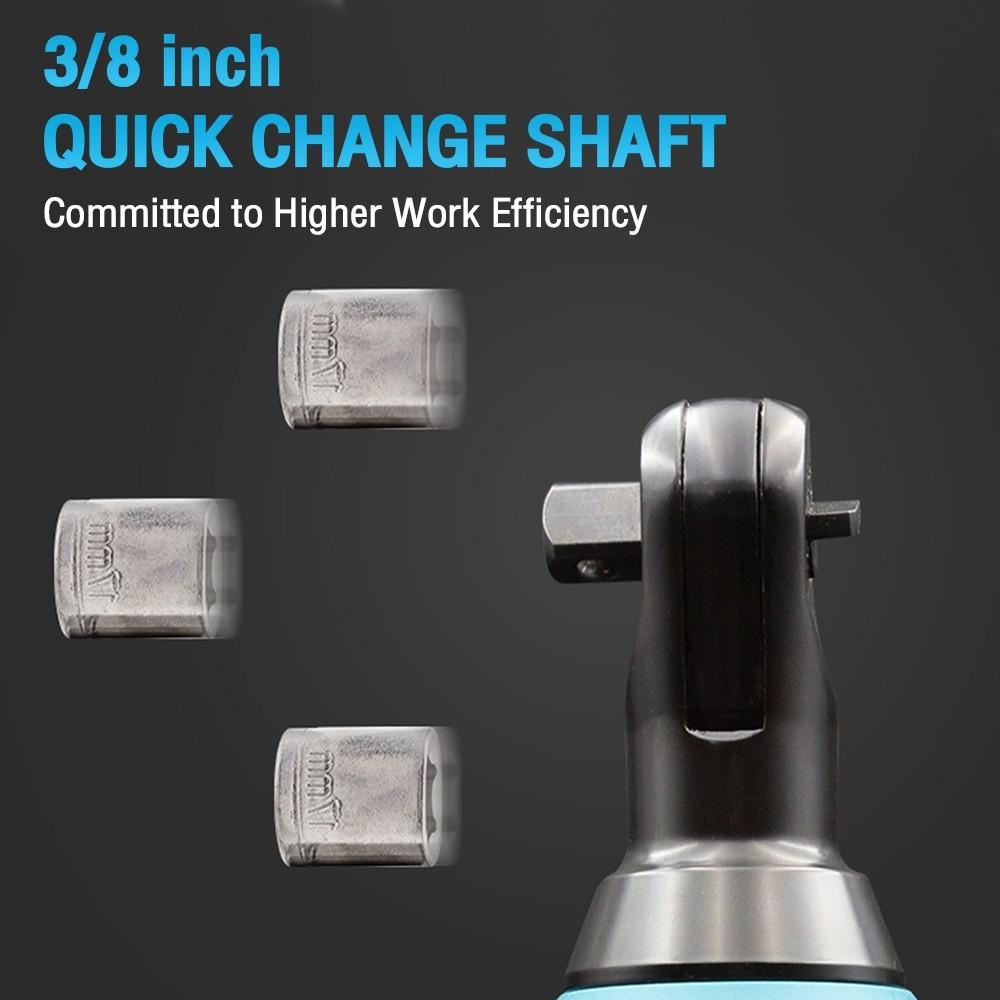 3/8" 12V Cordless Ratchet Wrench Electric Wrench Right Angle Wrench Drill Screwdriverl Screw Nut Repair Tool