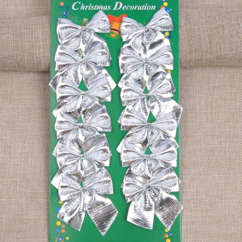 Рождественские банты 12шт. Практичные красивые рождественские акценты для украшения дома
