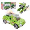 SOONALL Dinosaur Transforming Robot Toy Car Dinosaur Dinosaur Car Automatic Transformation Integrated Transforming Toy Transforming LED Car with Light