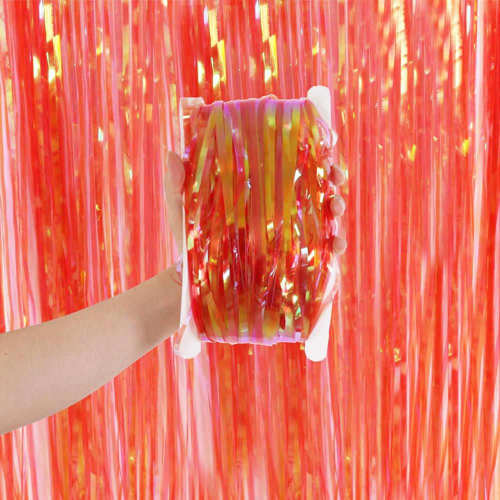 Festive 1x3 Meter Candy Colored Rain Streamer Curtain Ideal For Party And Event Setup