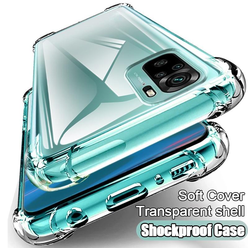 Shockproof Phone Case For Samsung Galaxy S20 S10 A51 A52 Xiaomi Mi Poco X3 Pro Redmi 9C Huawei P30 Honor 9A 8A Oneplus 8T Transparent Silicone Cover
