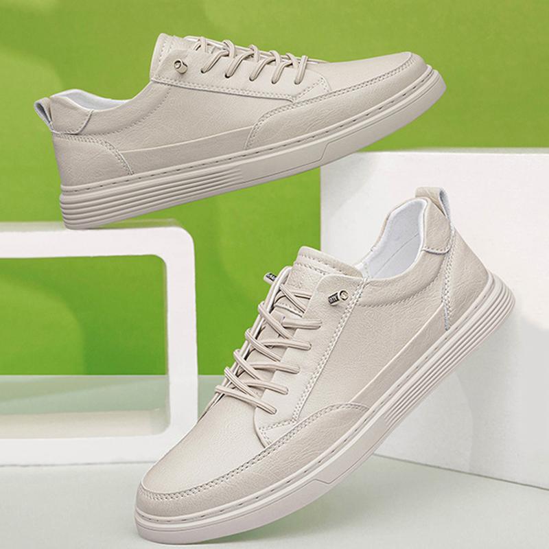 New Men's Leather Casual Shoes Summer Fashion Lightweight Comfortable Platform Shoes Loafers Male British Flats Shoe Sneakers