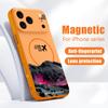 Магнитный чехол для Magsafe для iPhone 17 Pro Max, чехол с рисунком ночного пейзажа заснеженных гор, с покрытием, приятным на ощупь, для iPhone 16 15 14 13 Pro Max