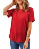 Azura Exchange Красная повседневная однотонная футболка с круглым вырезом