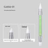 Multifunctional Nail Art Tool: Double-Ended Silicone Pen for Carving, Mixing, Applying Magic Mirror Powder