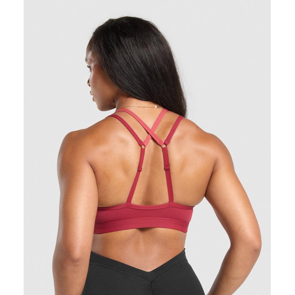 Gymshark Спортивный бюстгальтер Double Up Reps Red Varsity Pink B8a5v Rbx7