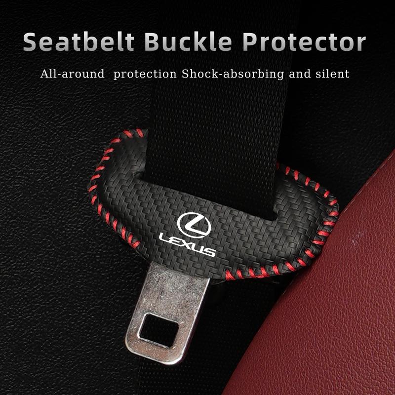 Car Seat Belt Buckle Protector Cover Anti-Scratch Mat Accessories For Lexus IS250 IS200 CT200h GS300 LS430 RX450h LX570 IS300