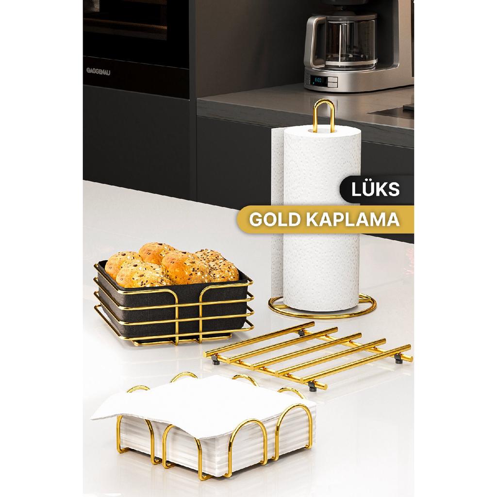 Tableware, Kitchen Presentation Holder, Napkin Holder, Towel Holder, Trivet, Bread Holder, 4-piece Tableware Set, Kitchen Organizer