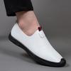 Модные однотонные повседневные лоферы большого размера для мужчин, модные легкие туфли для вождения на весну-осень, мужская новая дизайнерская кожаная обувь