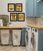 Inkdotpot 4 Piece Laundry Poster for Laundry Room Decor Wash Dry Fold Repeat , Laundry Room Posters Wall Art