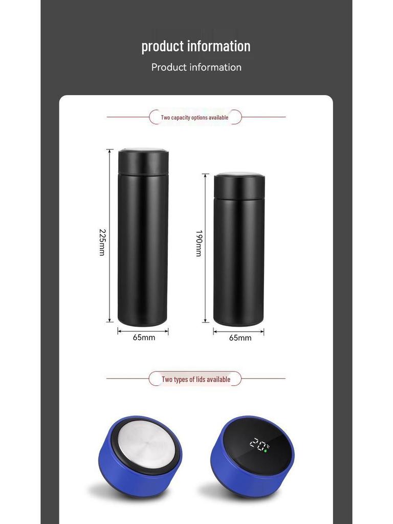 Умная термокружка из нержавеющей стали с сенсорным дисплеем температуры - Подарок для заваривания чая в офисе и для бизнеса