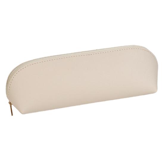 1шт пенал водонепроницаемый искусственный кожаный пенал прочный гладкий молния канцелярская сумка для хранения для дома и школы