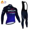 QUICK STEP Теплый зимний термофлисовый комплект веломайки для мужчин для езды на открытом воздухе на горном велосипеде Ropa Ciclismo Bib Pants Set Велосипедная одежда