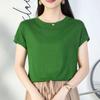 2025 Однотонная футболка с коротким рукавом большого размера для женщин, летняя свободная женская футболка высокого качества с узором CCXX244