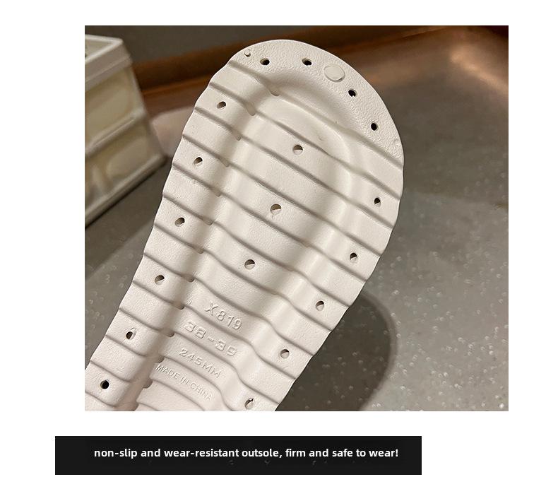 Новые женские шлепанцы на танкетке с толстой подошвой из ЭВА - платформа высотой 7 см, удобный дизайн с зажимом на носке