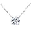 Moissanite Necklace Single SV925 Popular Platinum Azuki Chain Box [Diamond Lab] Women's 0.5ct [Gift Set]