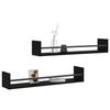 VidaXL Wall Shelves with Bars 2 Pcs Black 80x16x14 Cm 835439