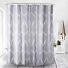 Waterproof Fabric Thick Shower  Curtain Multicolor Simple Geometric Partition Curtain For Bathroom