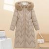 Модные зимние женские пальто с капюшоном, воротником из искусственного меха, толстые, теплые, больших размеров, длинные парки свободного кроя, женские куртки