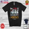 Custom Name I Talk To Horses Humorous Three Sunglasses Horses Farmer T-Shirt