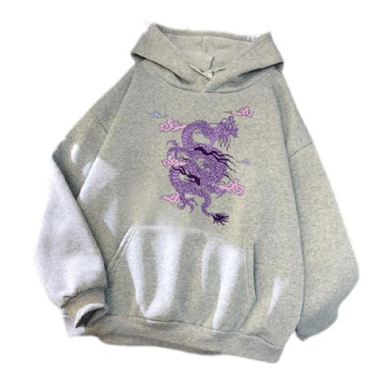 2024 XIN, женская и мужская толстовка с капюшоном, шляпа с длинными рукавами и принтом дракона, свободный теплый пуловер, весенняя толстовка унисекс, одежда для взрослых
