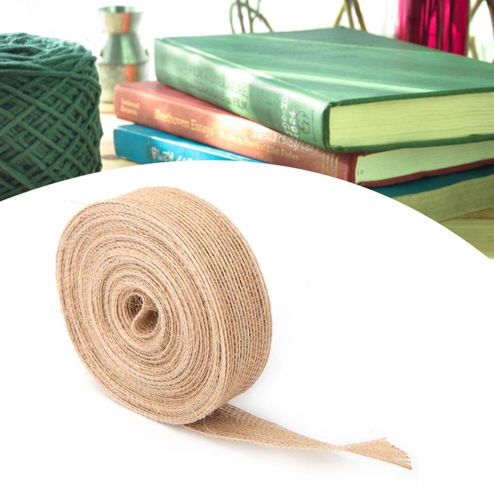 Катушка ленты из джутовой мешковины длиной 10 метров и шириной 2,5 см для домашнего свадебного украшения