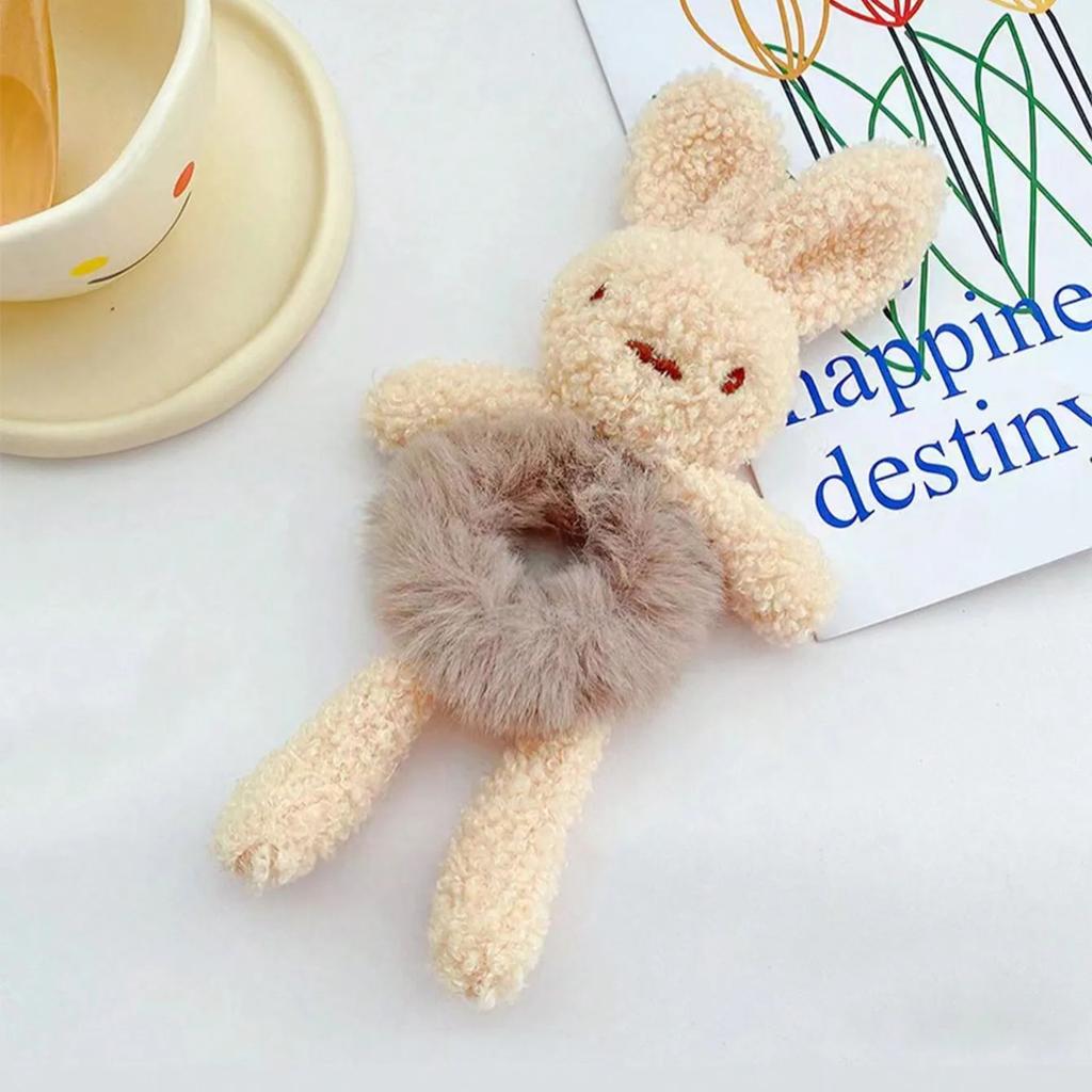 1 шт. Голова медведя для обнимания, Веревка, Милый медведь женского пола, Завязывать волосы медведю, Эластичная веревка, Плюшевый обруч для волос