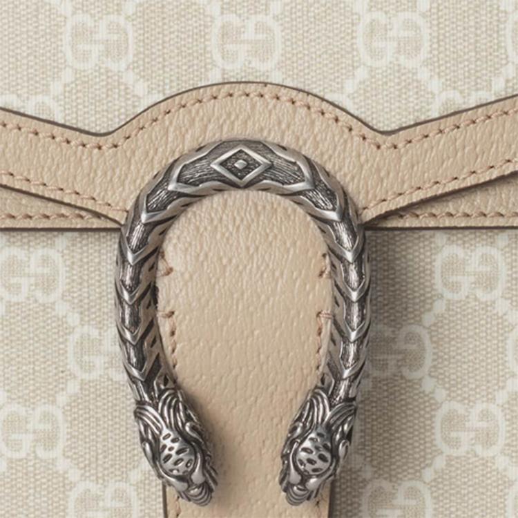 Gucci Dionysus Tiger Head Buckle GG Logo Chain Canvas And Leather Crossbody Bag Women bags 421970-UULBN-9683