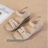 Женские сандалии Мягкие женские удобные балетки С открытым носком Пляжная обувь Обувь Модные женские шлепанцы Повседневные С рыбьим носком Большой размер