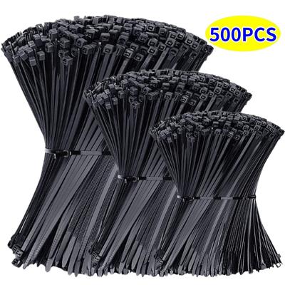 100/500 шт. Пластиковые нейлоновые кабельные стяжки самоблокирующиеся стяжки для шнуров ремешки регулируемые кабельные крепежные петли для дома офиса проволочные стяжки