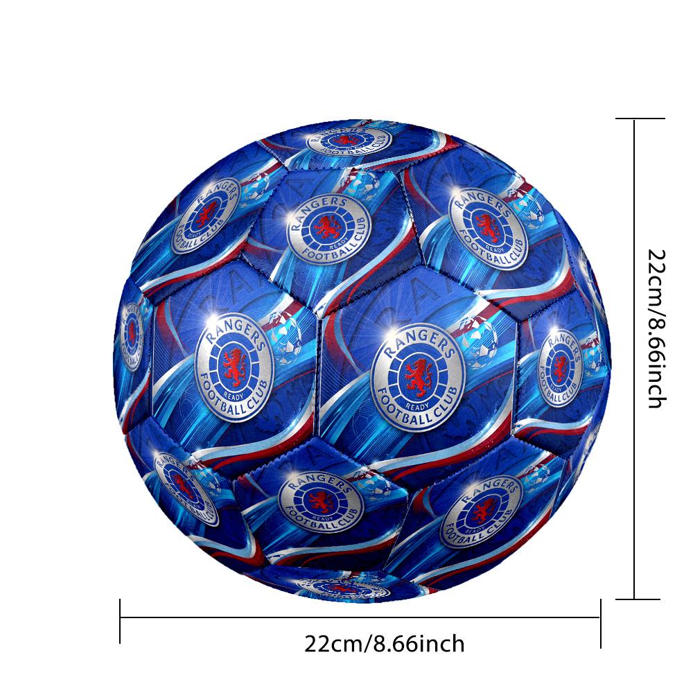 Rangers FC Size 5 Standard Football Durable Training Match Soccer Ball for Adult Outdoor Sports