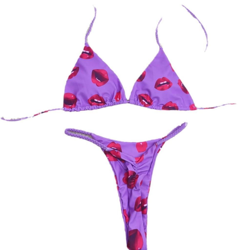 Европейский и американский новый плетеный треугольный купальник-бикини