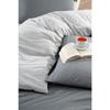 White Square Anthracite Single Duvet Cover Set With Rubber Sheet And 1 Pillow Case