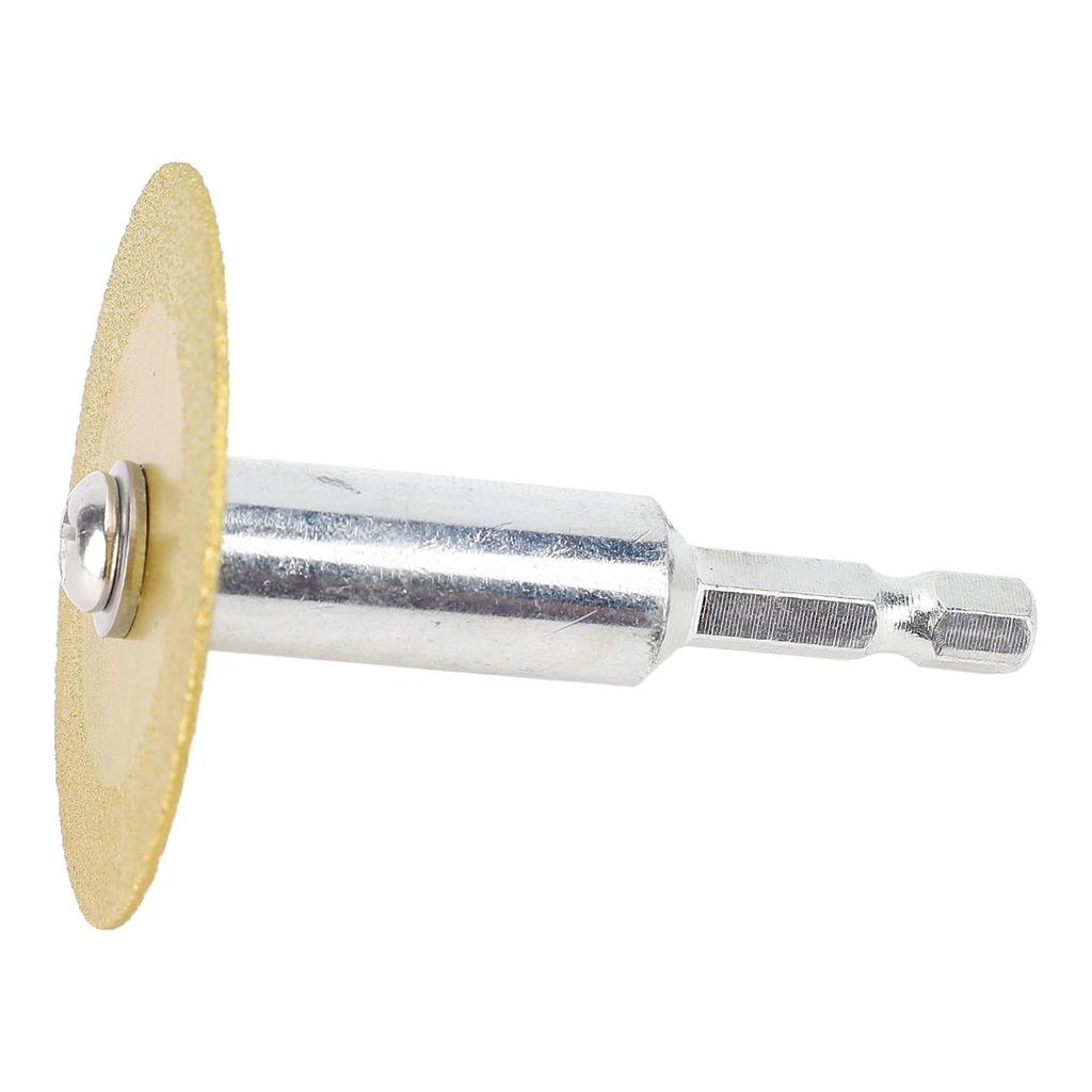 Алмазный отрезной диск с шестигранным хвостовиком 1/4 дюйма, углеродистая сталь, вращающийся инструмент, отрезной диск для резки ПВХ труб, шток 6 см