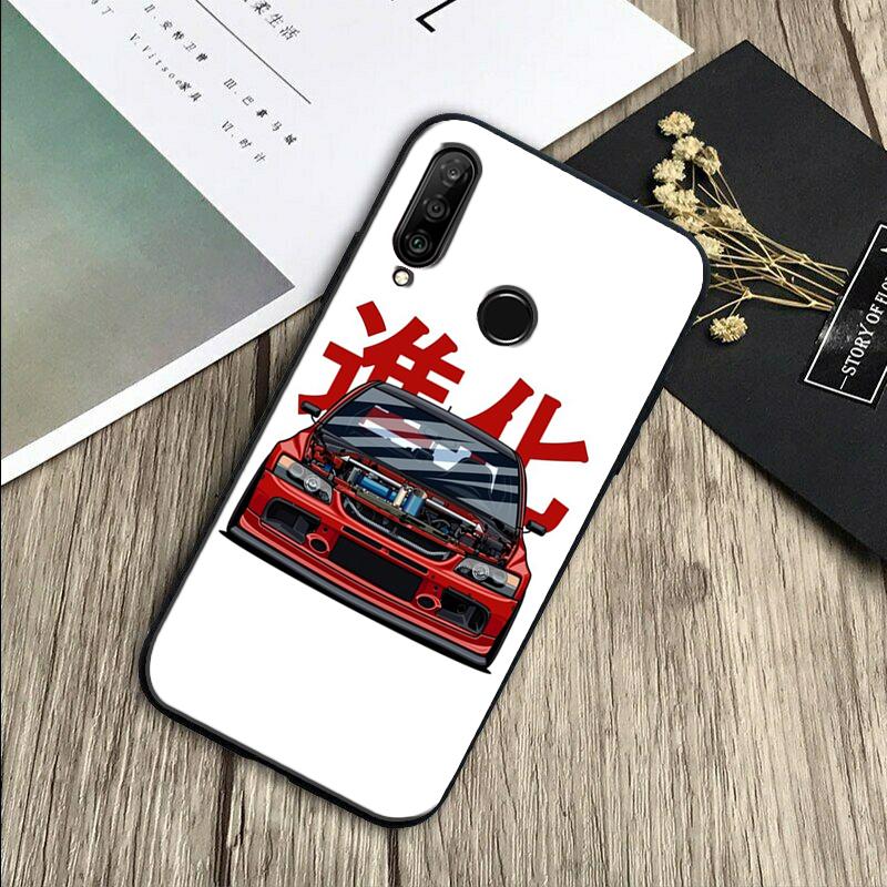 Sports Car JDM Drift For Huawei Nova 7i 3i 8i 11 12i 10 9 SE Y60 Y61 Y70 Y72 Y73 Y90 Y91 P20 P30 Pro P40 Lite Case