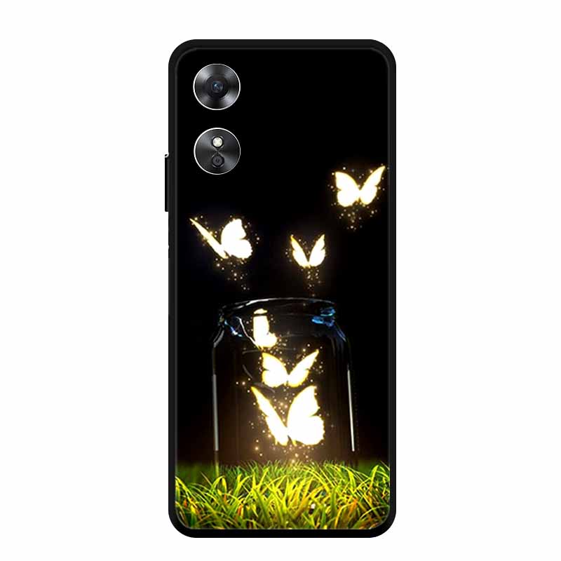 Чехол для OPPO A17 Крутой Волк Лев Тигр Кот Черный Край Силиконовый Мягкий Чехол-крышка для Телефона Для OPPO A17 Задняя Крышка Чехол A 17 Funda