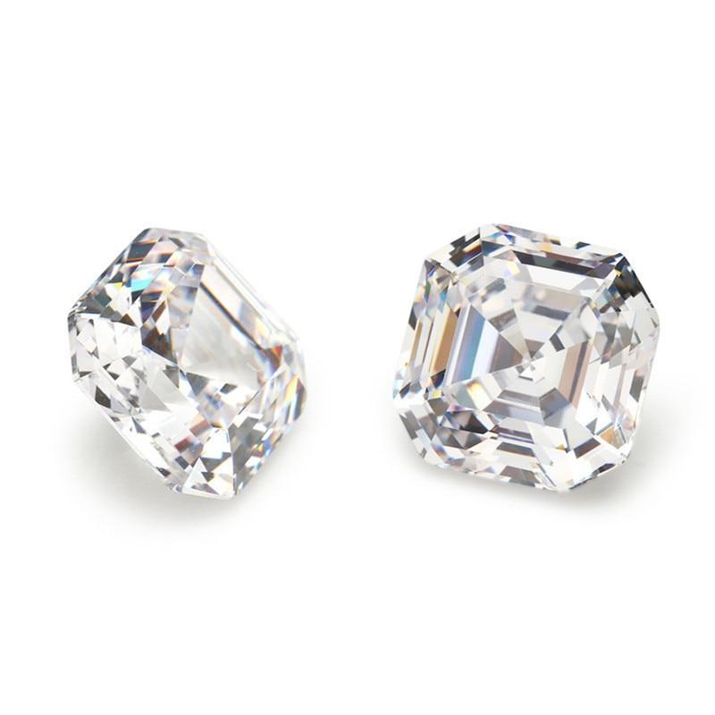 Cellacity White Short Square Aschi Mosanite 0.5 Cct-7.0 CT-D Color Laboratory Grown Diamond GRA Certificate