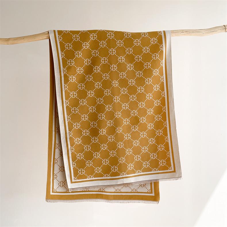 2024 Autumn/Winter New Imitation Cashmere Exterior Warm Office Versatile Extended Thick Scarf Air Conditioning Room Shawl for Women