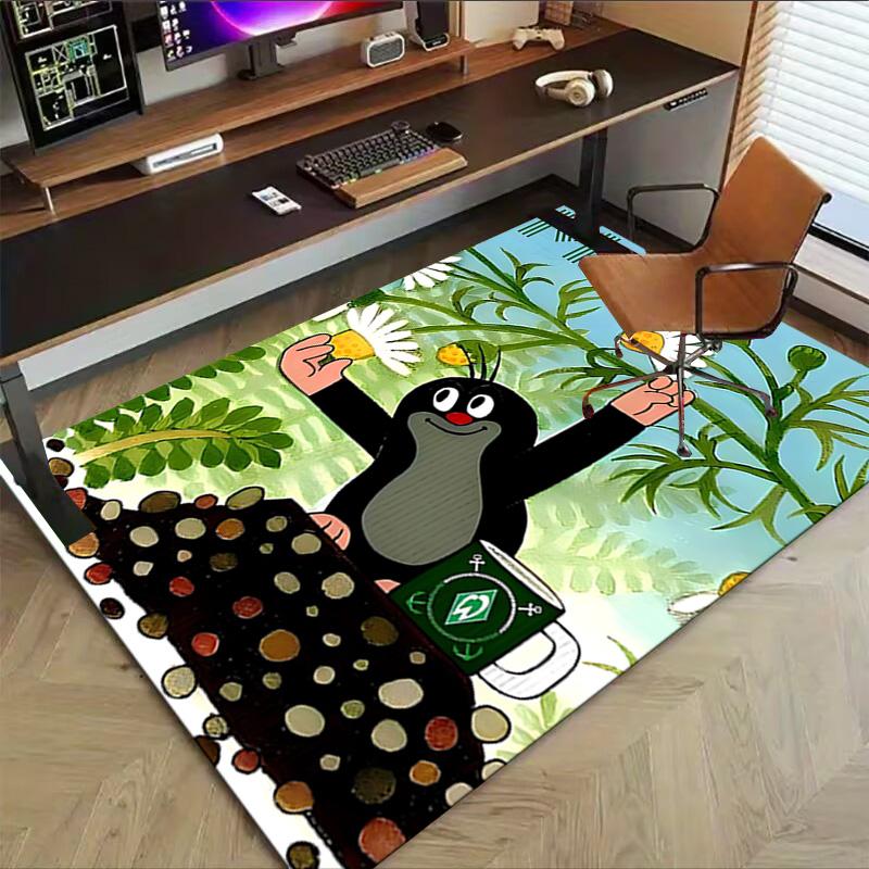 Mole Garden Carpet For Playroom Bedroom Living Room Sofa Home Decorkids Game Area Rug Nonslip Floor Mat