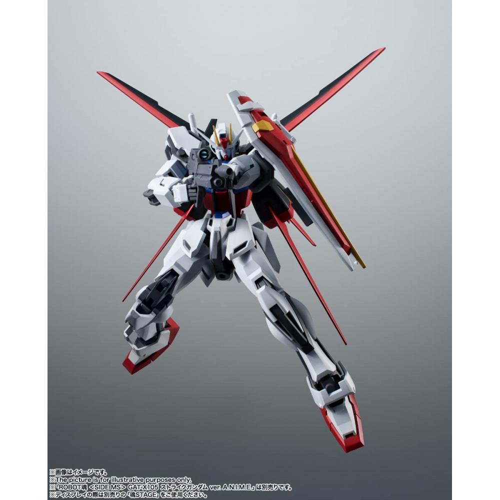 Bandai SPIRITS ROBOT Spirits Mobile Suit Gundam SEED [SIDE MS] AQME-X01 Ale Striker & Effect Parts Set Ver. A.N.I.M.E. Approx. 150mm PVC&ABS Painted M