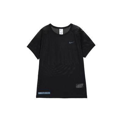 Футболка для бега Dri-Fit Adv со светоотражающими полосками и круглым вырезом, мужская, черная, DX0854-010
