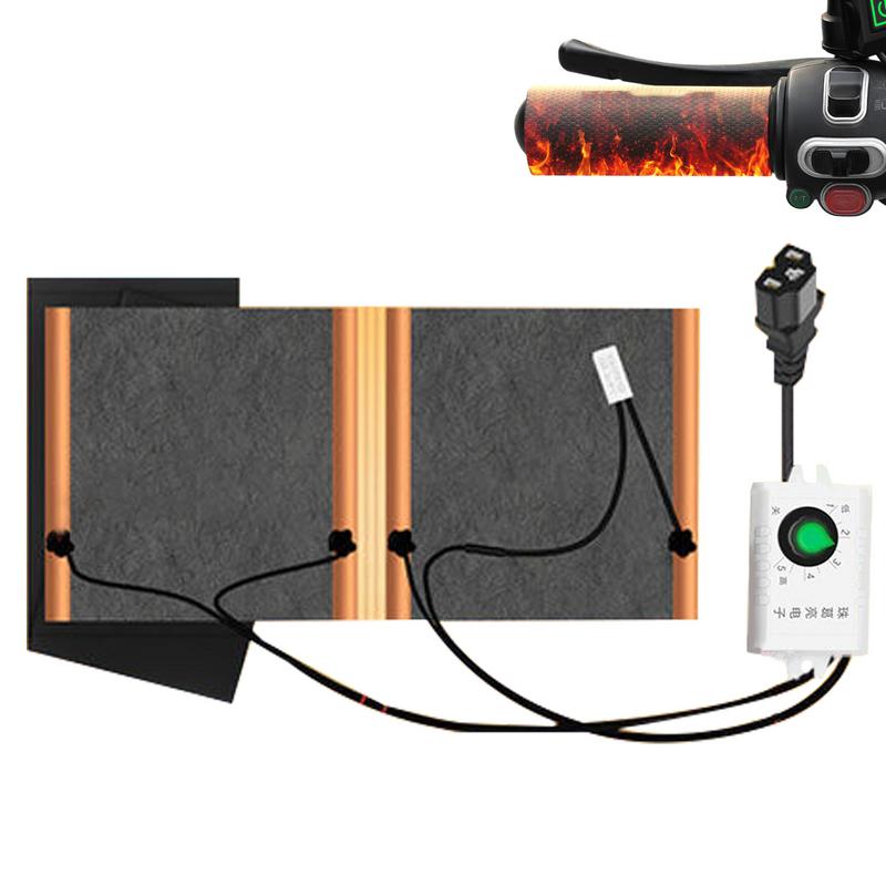 48 В универсальный подогрев рукояток для мотоцикла водонепроницаемый тепловой обогреватель руля электровелосипеда комплект для подогрева аксессуаров для мотоцикла