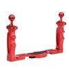 All Metal Dual Handheld Hand Grip Diving Flashlight Bracket Underwater Sports Camera Holder Stabilizer