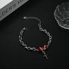 Fashion Exquisite Zircon Star Charm For Women Men Punk Style Star Silver Color Chain Adjustable Bracelet Jewelry Accessories