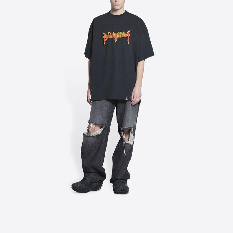 Balenciaga Металлическая винтажная оверсайз футболка 694576TMV881055