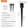 Fence Post Anchor Ground Spike, 4 Pack 36 x 4 x 4 Inches Outer Diameter (Inner Diameter 3.5 x3.5 Inches), Metal Black Powder Coated Post Stake Ground,